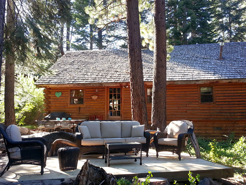 Lucky Tree Cabin Backyard