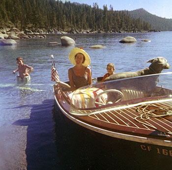 Courtney and Brad as Children With Their Mother, Jeane Turman